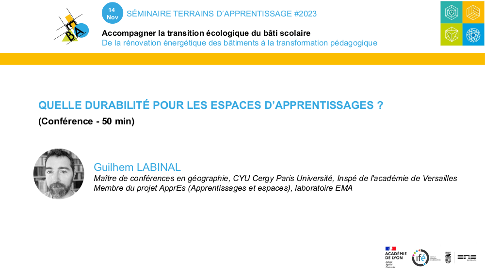 vignette d'illustration de la vidéo: Quelle durabilité pour les espaces d'apprentissage ?